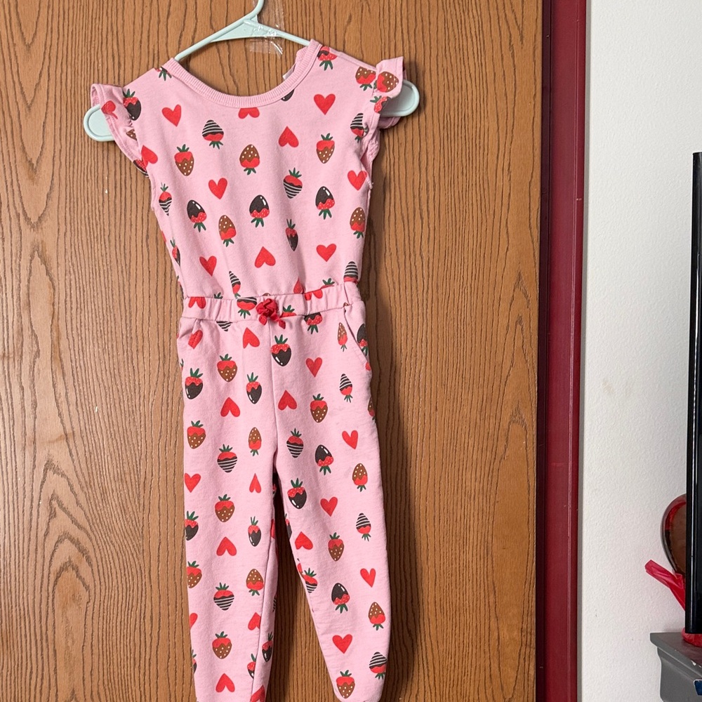 Pink Strawberry Heart Jumpsuit